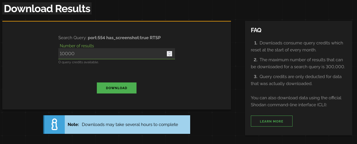 Shodan Download Results