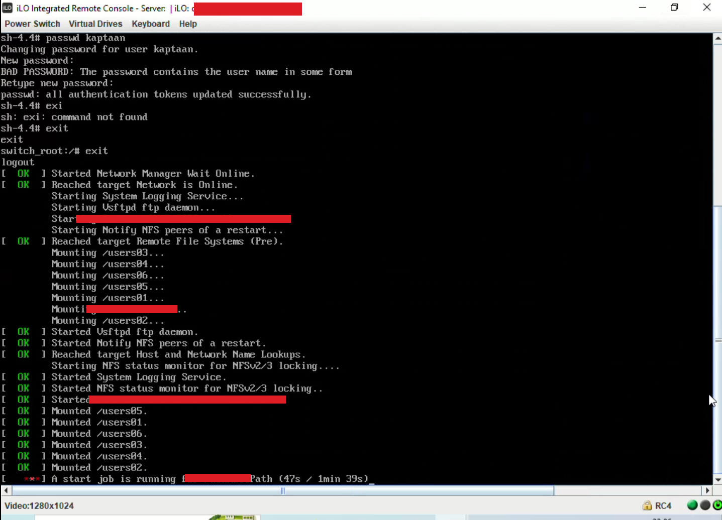 Exiting the initramfs shell to resume a normal boot