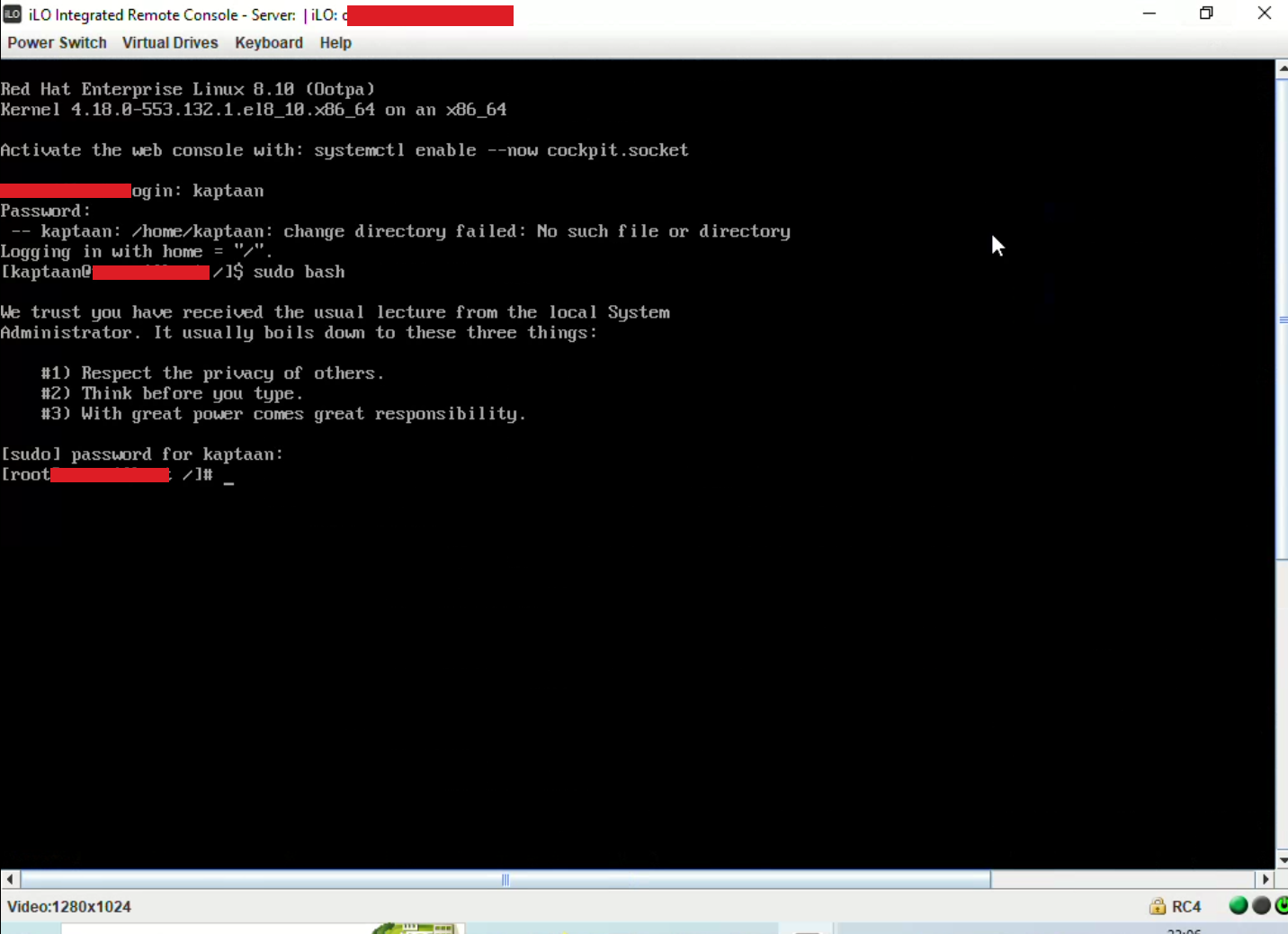Login as the backdoor user after a normal boot