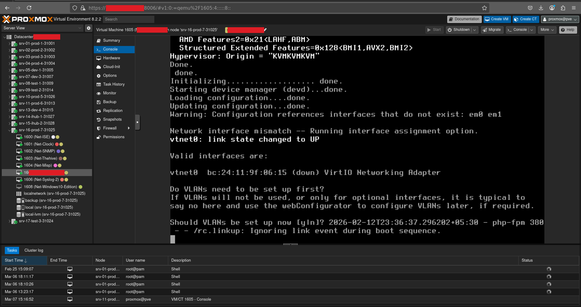 Console Access to a Firewall Appliance VM