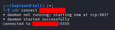 Connecting to the unauthenticated ADB service